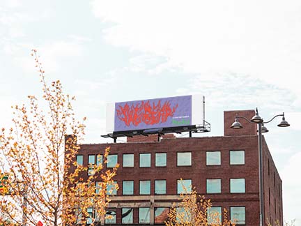 mockup of billboard for the bear campaign