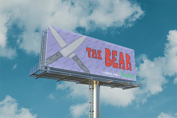 mockup of billboard for the bear campaign