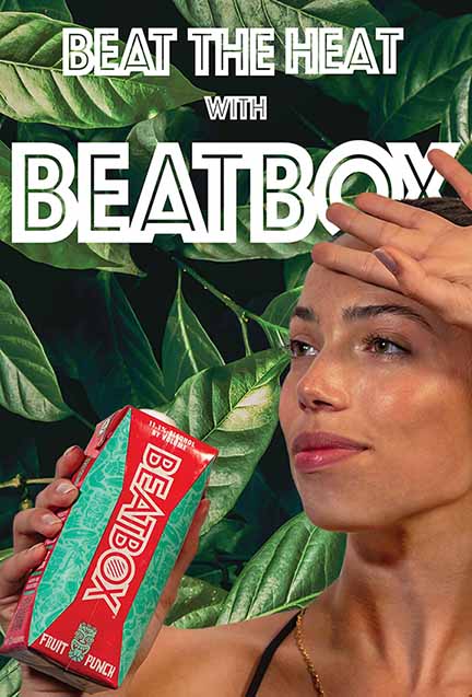 mockup of face campaign poster for beatbox